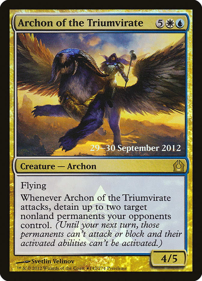 Archon of the Triumvirate [Return to Ravnica Prerelease Promos] | Play N Trade Winnipeg