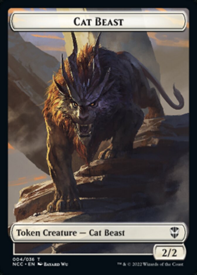 Soldier (09) // Cat Beast Double-sided Token [Streets of New Capenna Commander Tokens] | Play N Trade Winnipeg