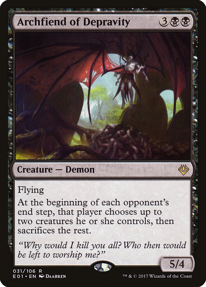 Archfiend of Depravity [Archenemy: Nicol Bolas] | Play N Trade Winnipeg