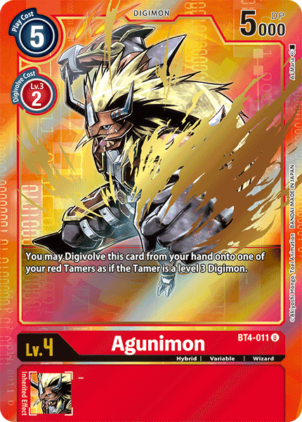 Agunimon [BT4-011] (Alternate Art) [Great Legend] | Play N Trade Winnipeg