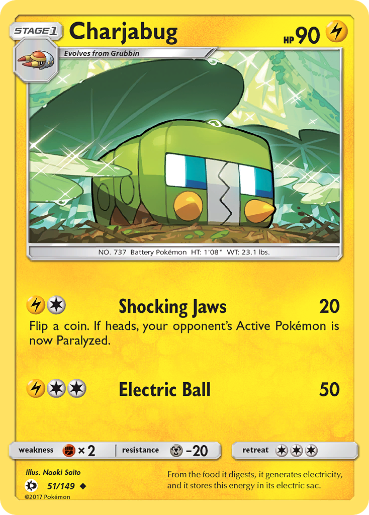 Charjabug (51/149) [Sun & Moon: Base Set] | Play N Trade Winnipeg