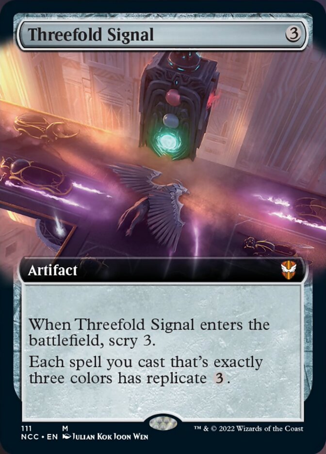 Threefold Signal (Extended Art) [Streets of New Capenna Commander] | Play N Trade Winnipeg