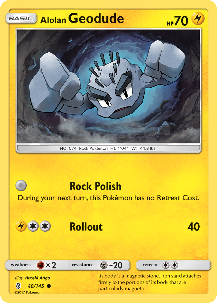 Alolan Geodude (40/145) [Sun & Moon: Guardians Rising] | Play N Trade Winnipeg