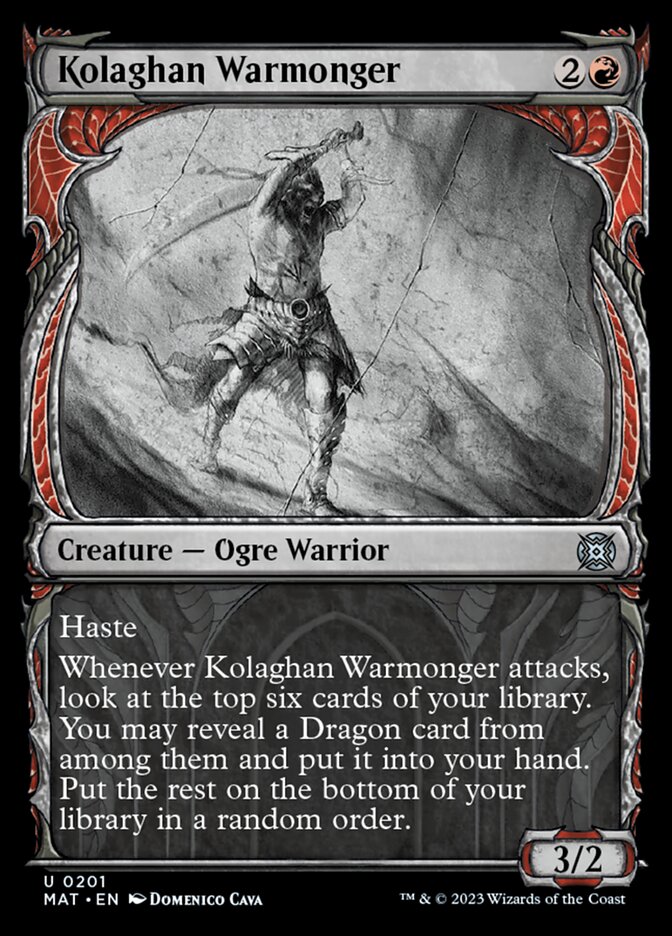 Kolaghan Warmonger (Showcase Halo Foil) [March of the Machine: The Aftermath] | Play N Trade Winnipeg