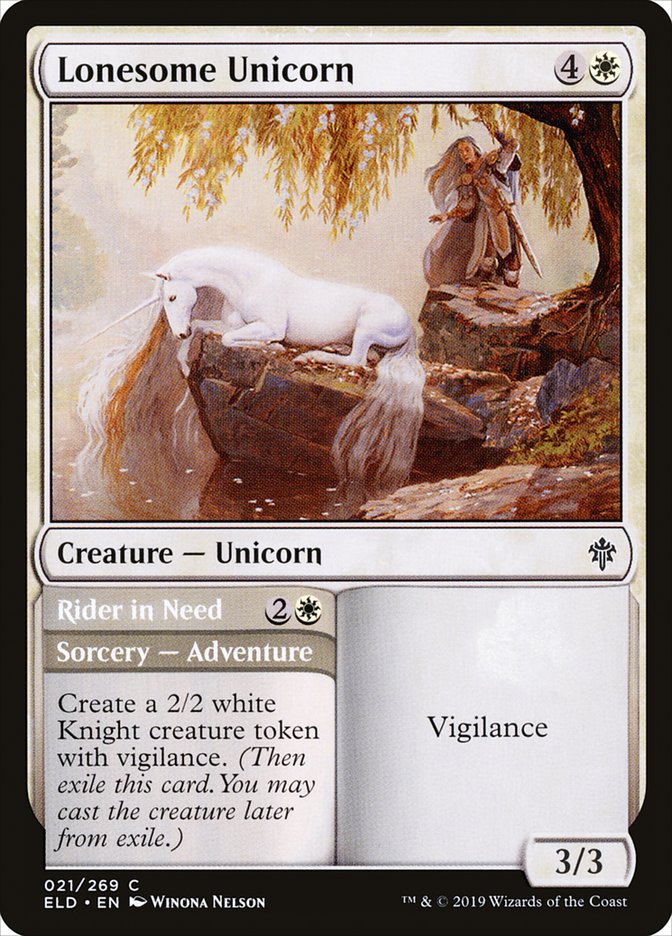 Lonesome Unicorn // Rider in Need [Throne of Eldraine] | Play N Trade Winnipeg