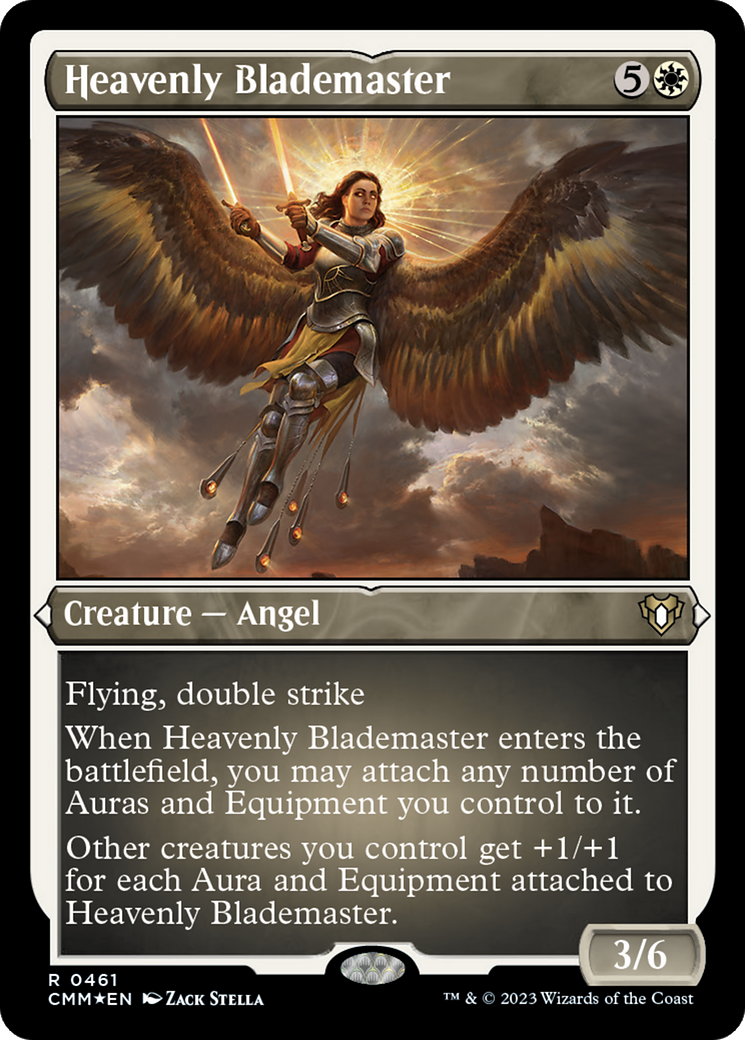 Heavenly Blademaster (Foil Etched) [Commander Masters] | Play N Trade Winnipeg