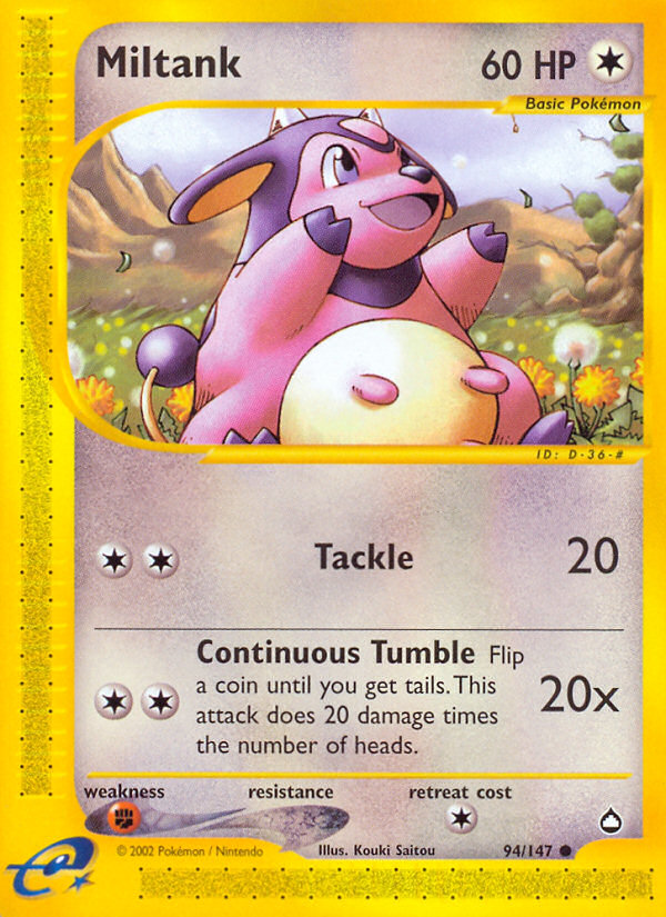 Miltank (94/147) [Aquapolis] | Play N Trade Winnipeg