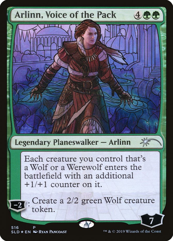 Arlinn, Voice of the Pack (Stained Glass) [Secret Lair Drop Promos] | Play N Trade Winnipeg