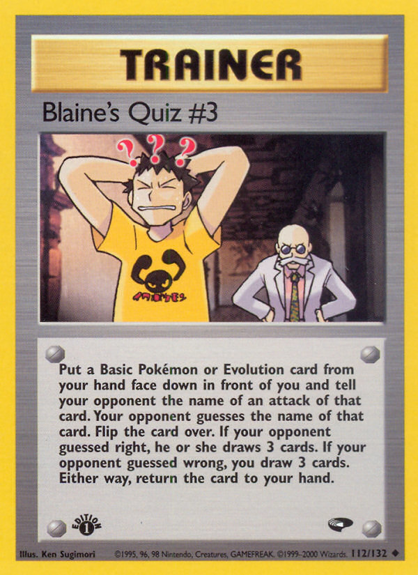 Blaine's Quiz #3 (112/132) [Gym Challenge 1st Edition] | Play N Trade Winnipeg