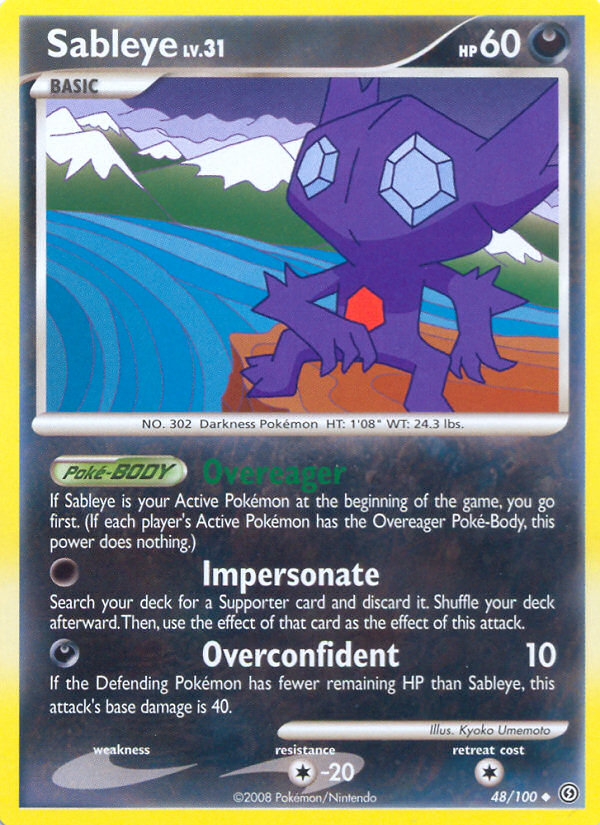 Sableye (48/100) [Diamond & Pearl: Stormfront] | Play N Trade Winnipeg