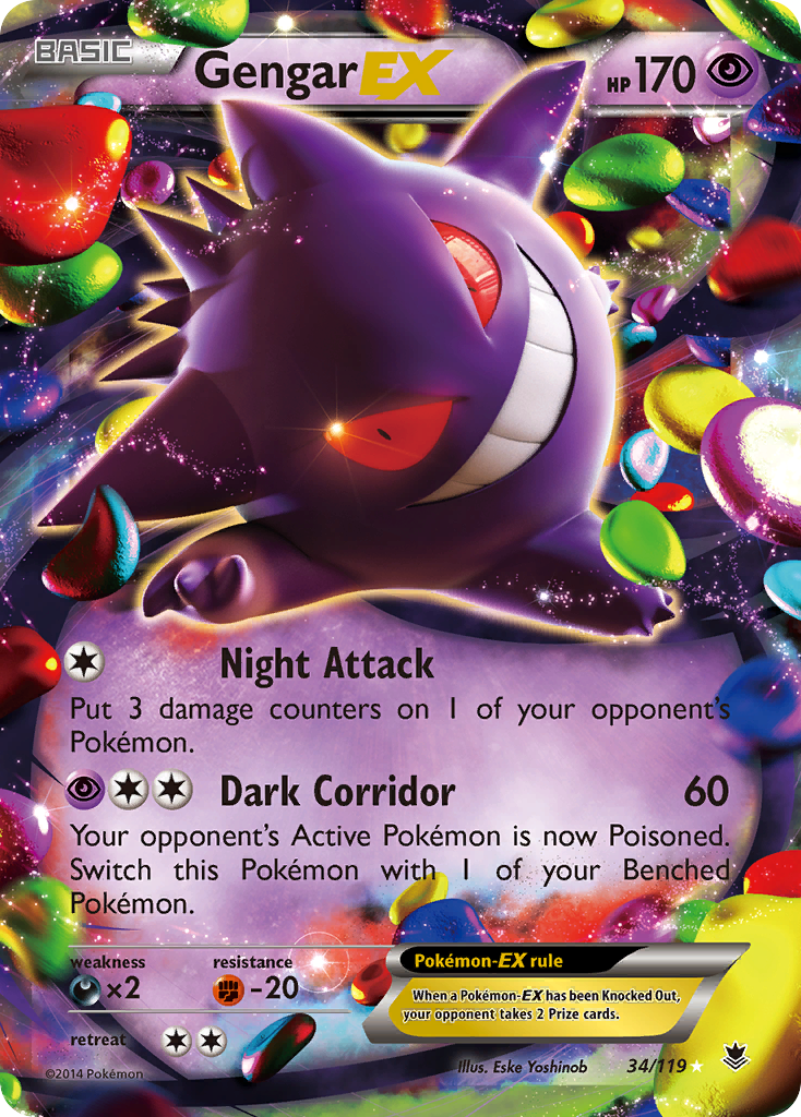 Gengar EX (34/119) [XY: Phantom Forces] | Play N Trade Winnipeg