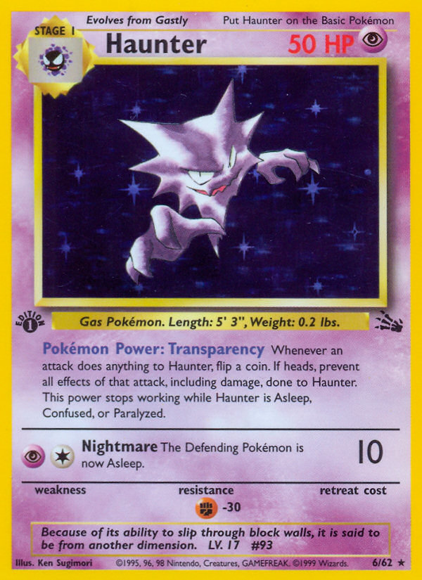 Haunter (6/62) [Fossil 1st Edition] | Play N Trade Winnipeg