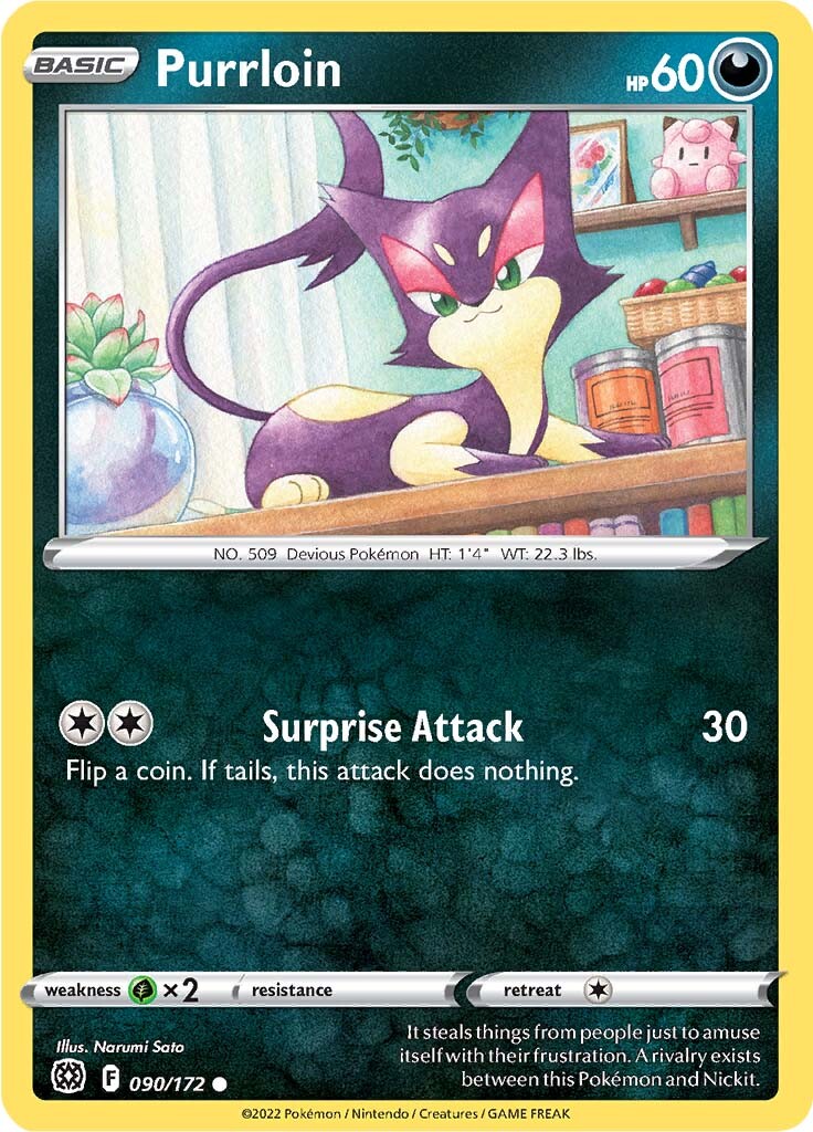 Purrloin (090/172) [Sword & Shield: Brilliant Stars] | Play N Trade Winnipeg