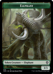 Human Soldier // Elephant Double-Sided Token [Phyrexia: All Will Be One Commander Tokens] | Play N Trade Winnipeg