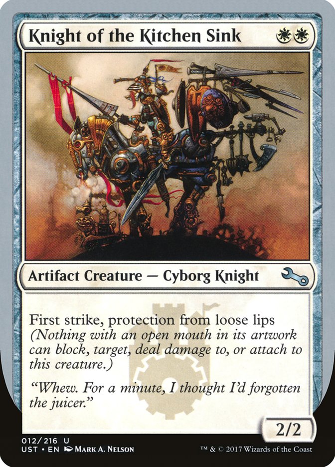 Knight of the Kitchen Sink ("protection from loose lips") [Unstable] | Play N Trade Winnipeg