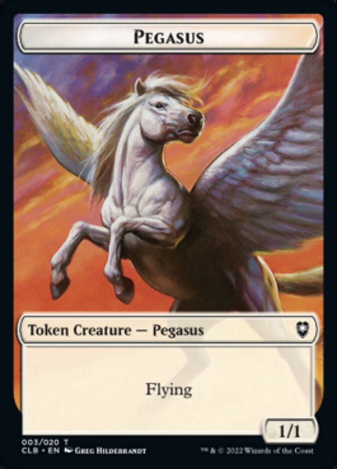 Pegasus Token [Commander Legends: Battle for Baldur's Gate Tokens] | Play N Trade Winnipeg