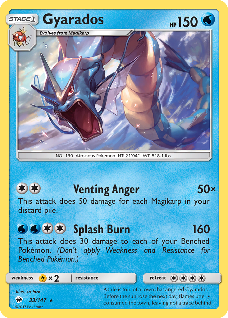 Gyarados (33/147) [Sun & Moon: Burning Shadows] | Play N Trade Winnipeg