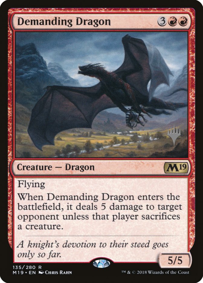 Demanding Dragon (Promo Pack) [Core Set 2019 Promos] | Play N Trade Winnipeg