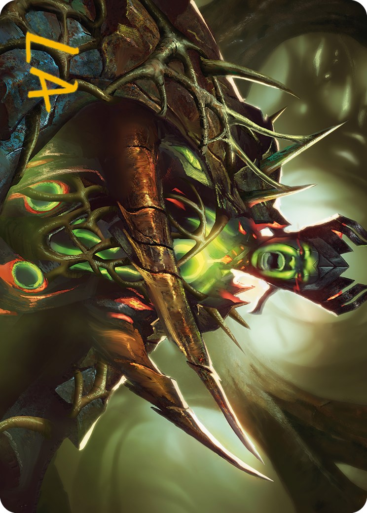 Maze's Mantle Art Card (Gold-Stamped Signature) [Phyrexia: All Will Be One Art Series] | Play N Trade Winnipeg