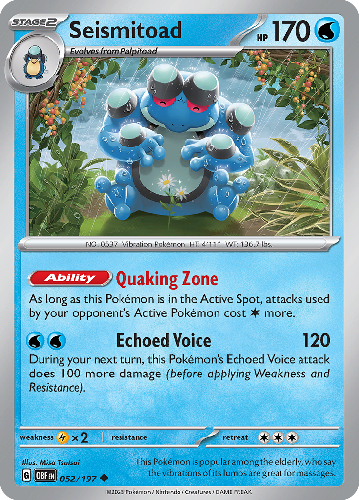 Seismitoad (052/197) [Scarlet & Violet: Obsidian Flames] | Play N Trade Winnipeg