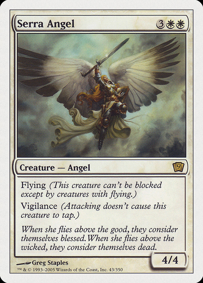 Serra Angel (9th Edition) [Oversize Cards] | Play N Trade Winnipeg