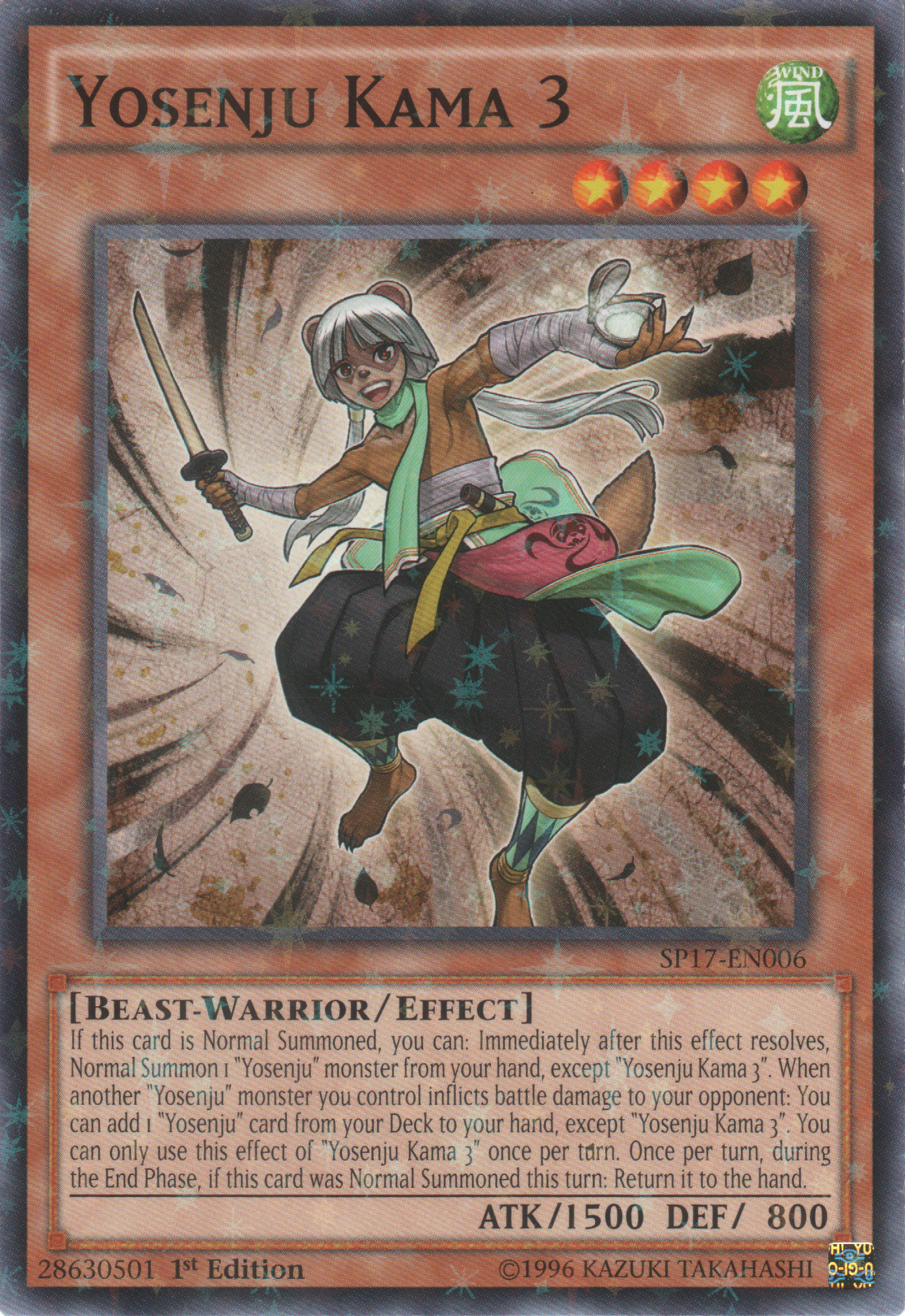 Yosenju Kama 3 [SP17-EN006] Starfoil Rare | Play N Trade Winnipeg