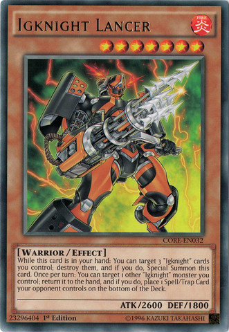 Igknight Lancer [CORE-EN032] Rare | Play N Trade Winnipeg