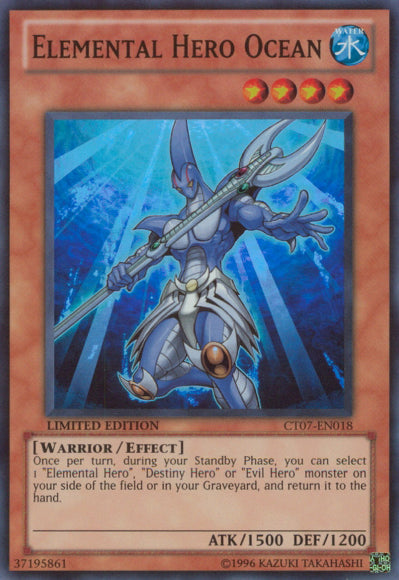 Elemental Hero Ocean [CT07-EN018] Super Rare | Play N Trade Winnipeg