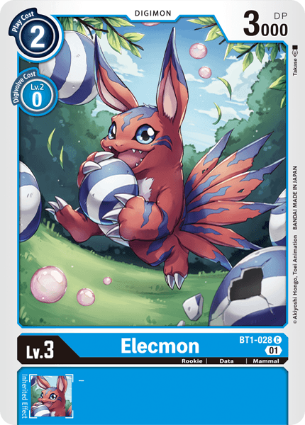 Elecmon [BT1-028] (Alternative Art) [Starter Deck: Ulforce Veedramon] | Play N Trade Winnipeg