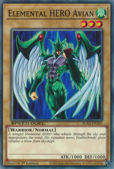 Elemental HERO Avian [SGX2-ENA01] Common | Play N Trade Winnipeg