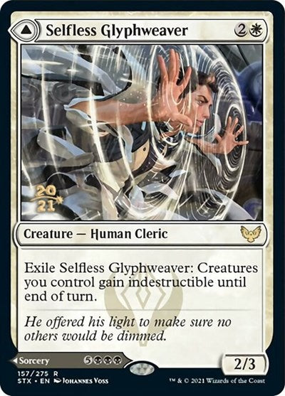 Selfless Glyphweaver // Deadly Vanity [Strixhaven: School of Mages Prerelease Promos] | Play N Trade Winnipeg