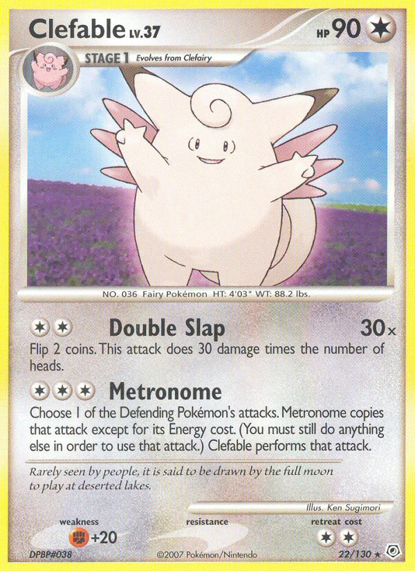 Clefable (22/130) [Diamond & Pearl: Base Set] | Play N Trade Winnipeg