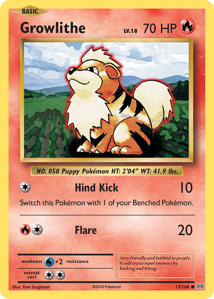 Growlithe (17/108) [XY: Evolutions] | Play N Trade Winnipeg