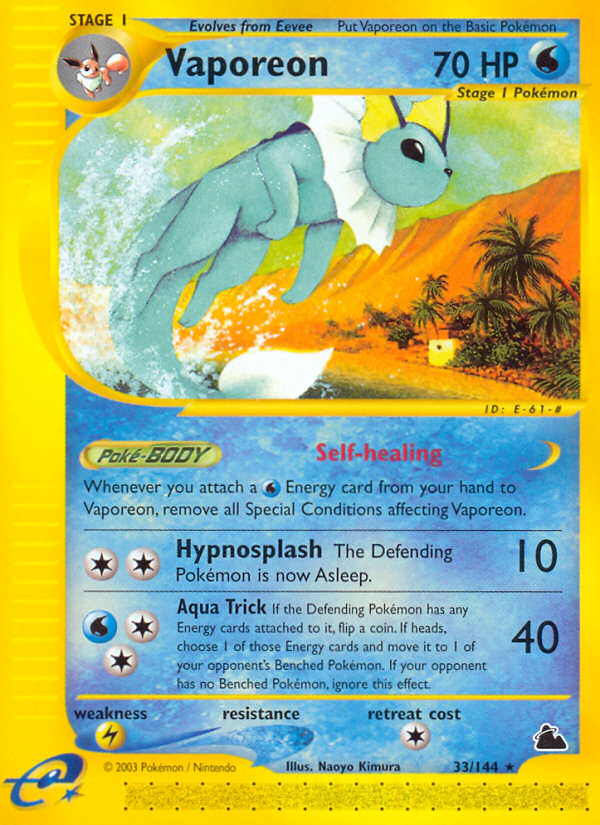 Vaporeon (33/144) [Skyridge] | Play N Trade Winnipeg