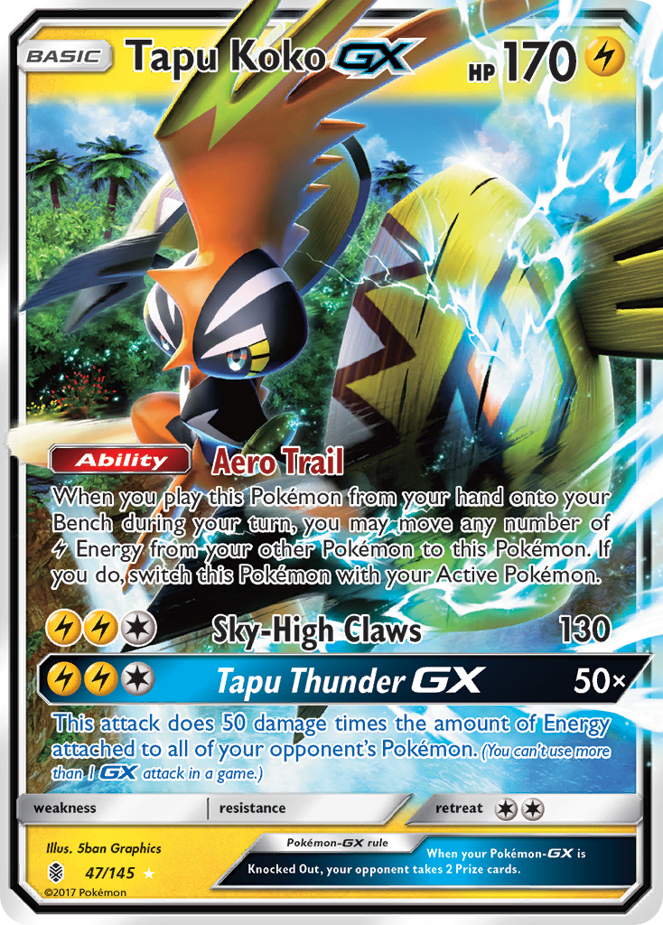 Tapu Koko GX (47/145) [Sun & Moon: Guardians Rising] | Play N Trade Winnipeg