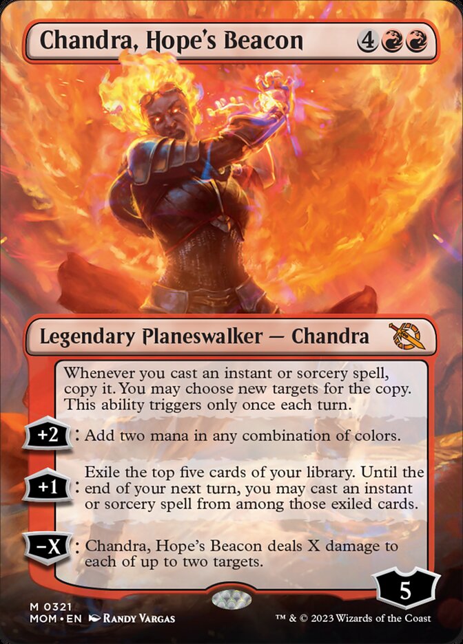 Chandra, Hope's Beacon (Borderless Alternate Art) [March of the Machine] | Play N Trade Winnipeg