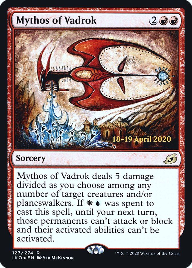 Mythos of Vadrok  [Ikoria: Lair of Behemoths Prerelease Promos] | Play N Trade Winnipeg