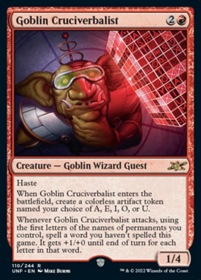 Goblin Cruciverbalist [Unfinity] | Play N Trade Winnipeg
