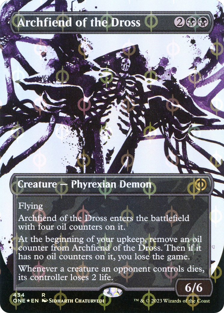 Archfiend of the Dross (Borderless Ichor Step-and-Compleat Foil) [Phyrexia: All Will Be One] | Play N Trade Winnipeg