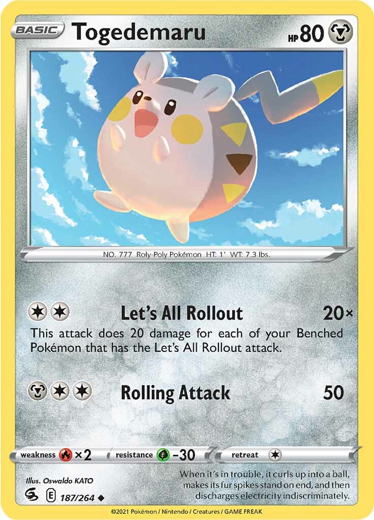 Togedemaru (187/264) [Sword & Shield: Fusion Strike] | Play N Trade Winnipeg