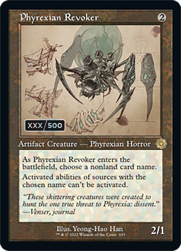 Phyrexian Revoker (Retro Schematic) (Serial Numbered) [The Brothers' War Retro Artifacts] | Play N Trade Winnipeg
