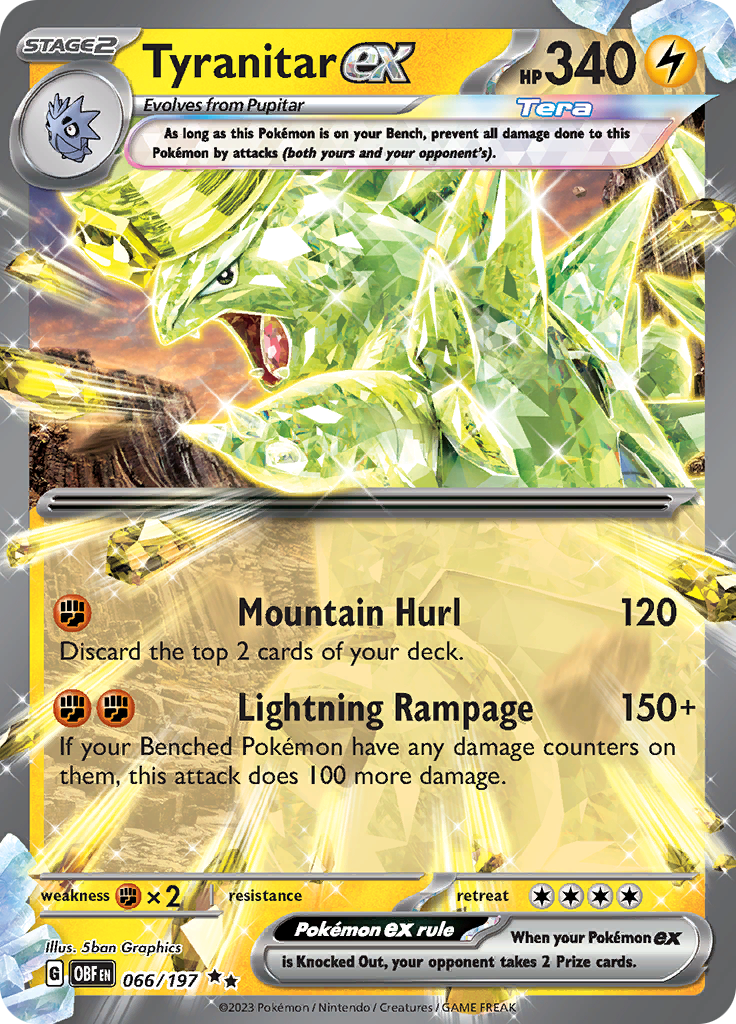 Tyranitar ex (066/197) [Scarlet & Violet: Obsidian Flames] | Play N Trade Winnipeg