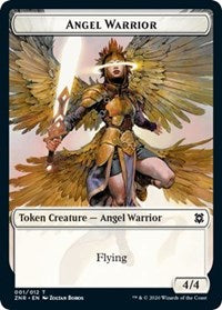 Angel Warrior // Plant Double-sided Token [Zendikar Rising Tokens] | Play N Trade Winnipeg