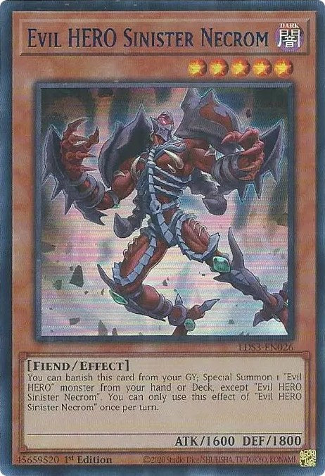 Evil HERO Sinister Necrom (Blue) [LDS3-EN026] Ultra Rare | Play N Trade Winnipeg