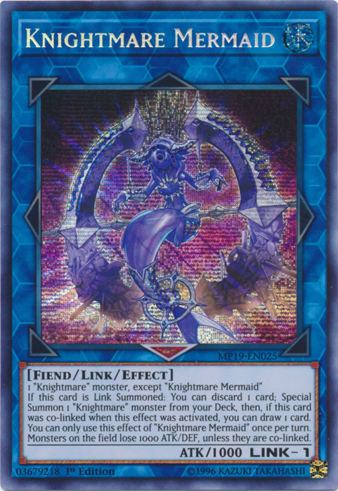 Knightmare Mermaid [MP19-EN025] Prismatic Secret Rare | Play N Trade Winnipeg