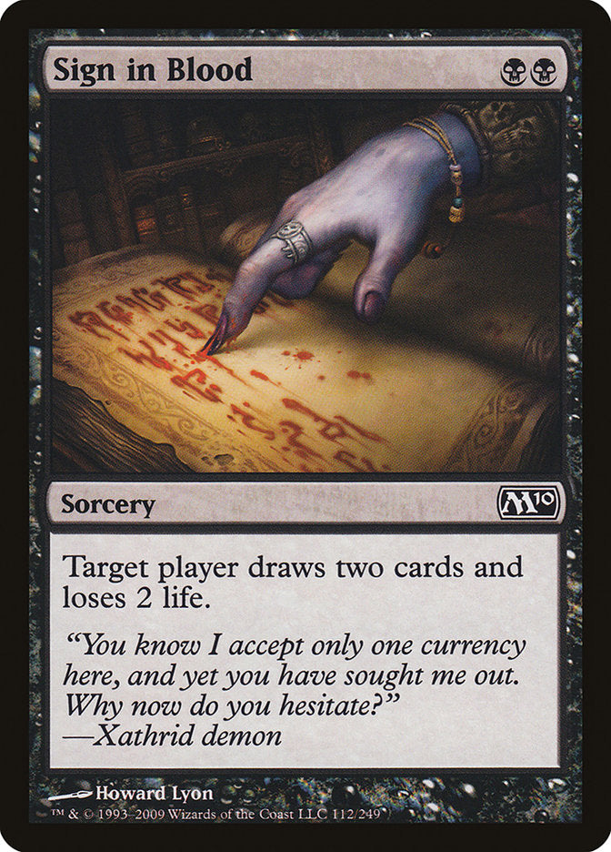 Sign in Blood [Magic 2010] | Play N Trade Winnipeg