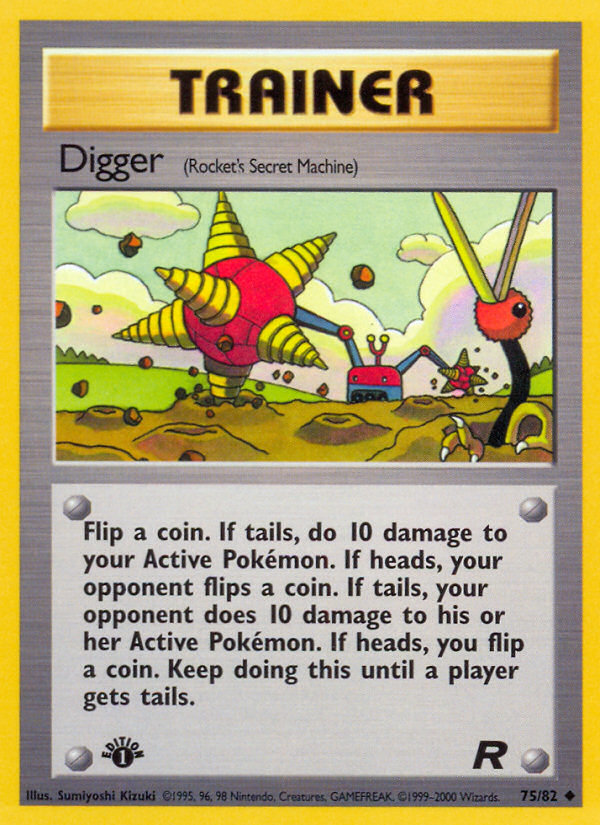 Digger (75/82) [Team Rocket 1st Edition] | Play N Trade Winnipeg