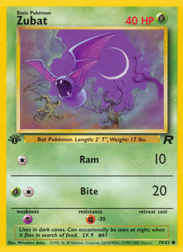 Zubat (70/82) [Team Rocket 1st Edition] | Play N Trade Winnipeg