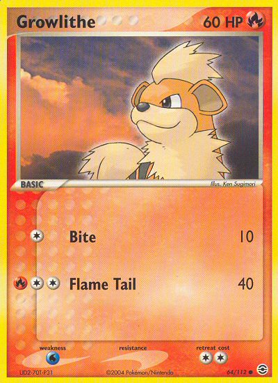 Growlithe (64/112) [EX: FireRed & LeafGreen] | Play N Trade Winnipeg