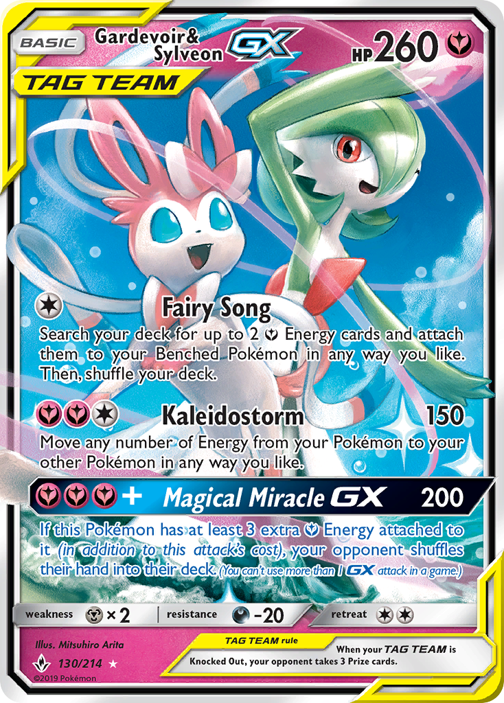 Gardevoir & Sylveon GX (130/214) [Sun & Moon: Unbroken Bonds] | Play N Trade Winnipeg